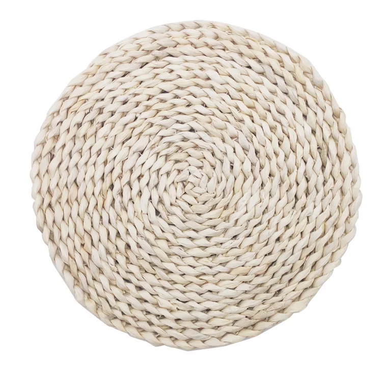 Woven Corn Skin Meal Mat Straw Woven Thermal Insulation Sand Pot  Anti Slip Classic Heat Proof Mat