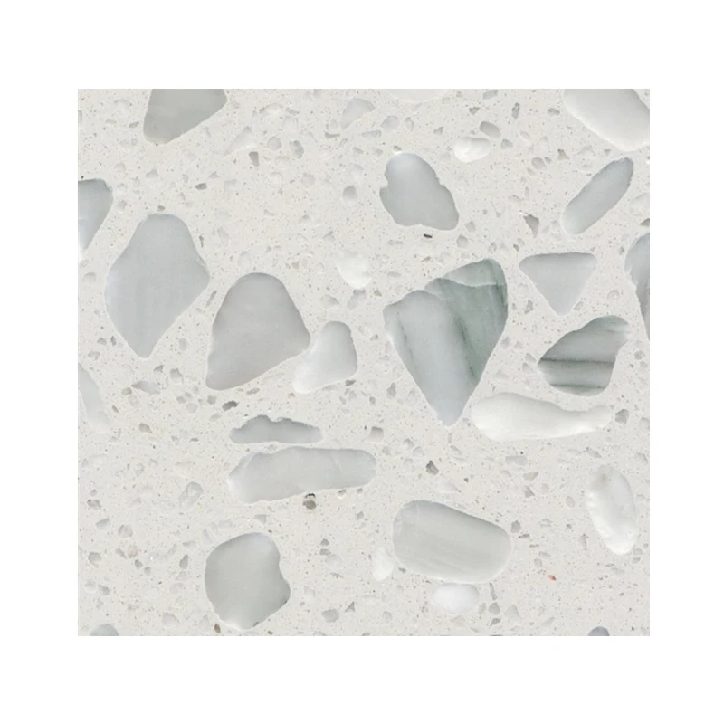 
Big chips white terrazzo slab 