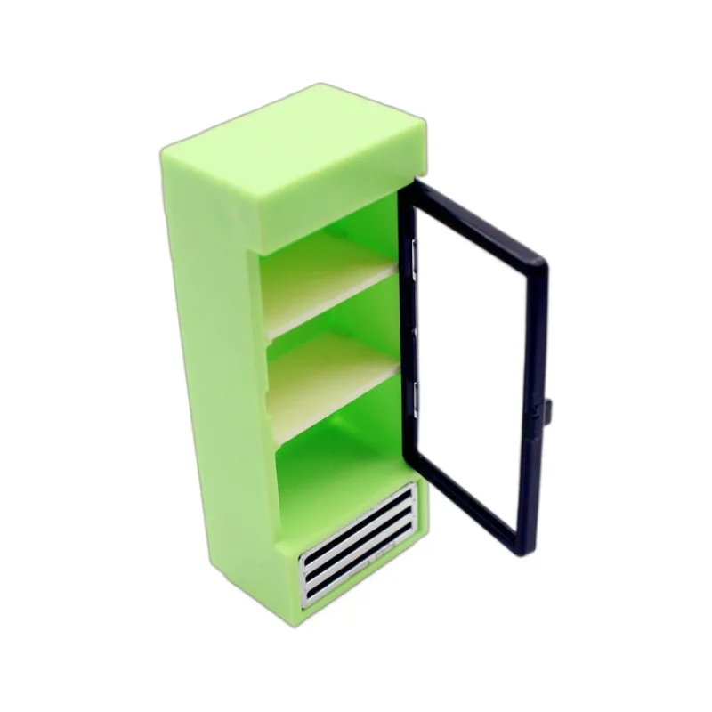 1:12 Doll House Miniature Furniture Kitchen Scene Play Kids Toys Green Refrigerator Freezer
