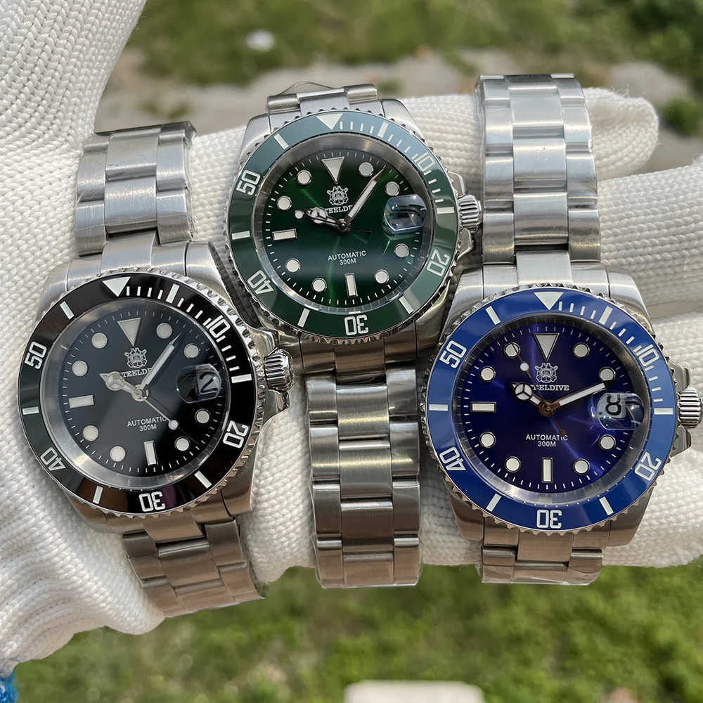 SD1953 Steeldive 30ATM Waterproof 41mm  Automatic NH35 Stainless Steel Dive Watch