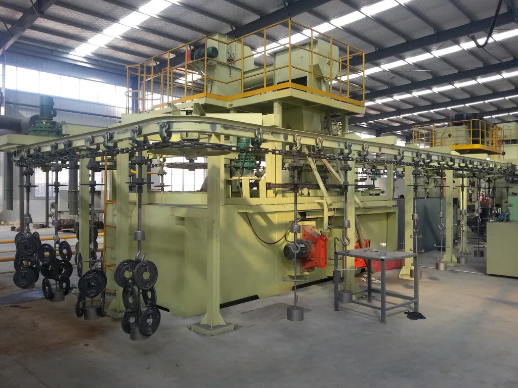 
Q485 catenary stepping shot blasting machine track stepless speed regulation all-round cleaning 