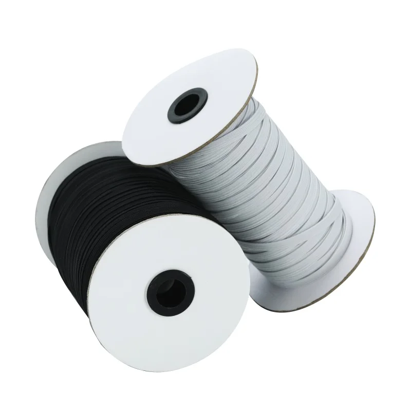 OEKO TEX 1 Inch White Polyester Cotton Webbing Knitted Elastic Band