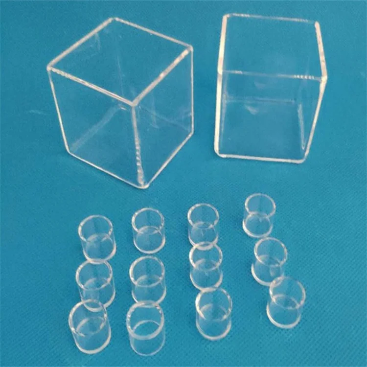 Transparent quartz square crucible square cylinder China customization