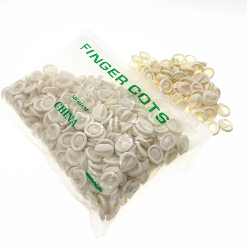 
600pcs Disposable Latex Finger Cots Rubber Finger tips Protective Anti-Static Finger Cots 