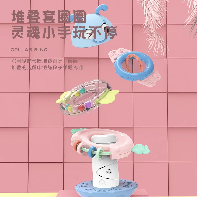 Children electronic music tumbler toy five layer stacked kids toy baby gum toy customizable packaging