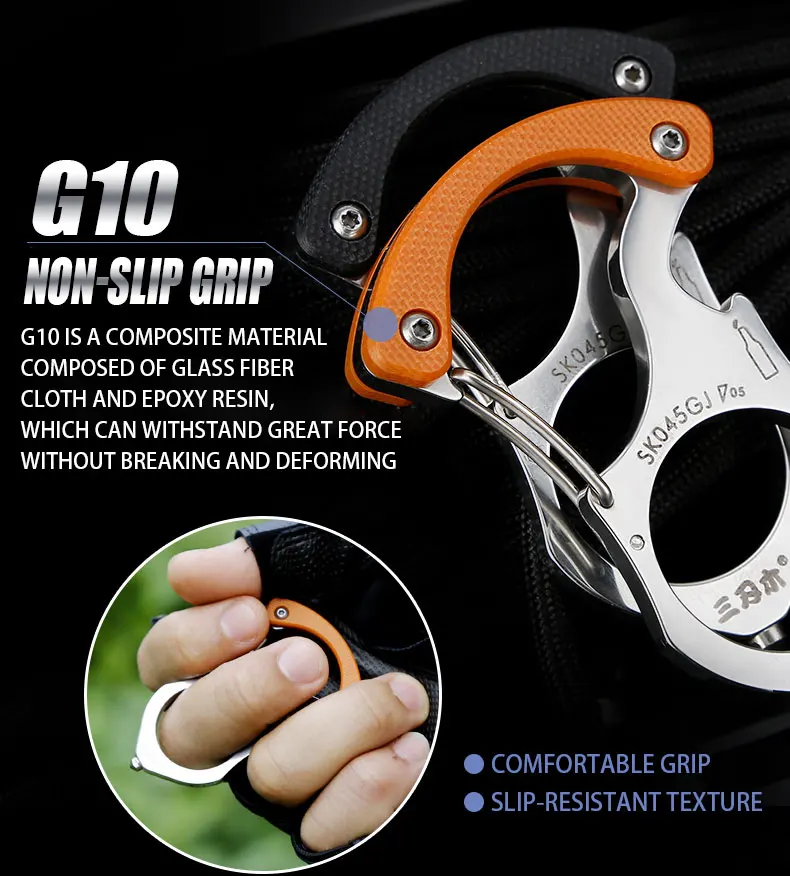 SANRENMU SK045/SK046 survival gadgets key self defense multitool EDC Outdoor Camping Survival Car Rescue Glass Breaker tool