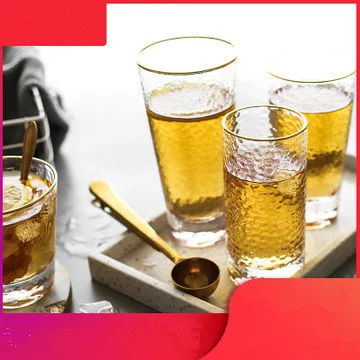 Japanese Style Phnom Penh Hammer Crystal Lead-Free Cup Transparent Glass Drink Cups