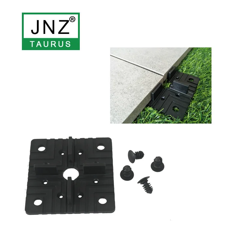 Raised floor tile deck connector pedestal