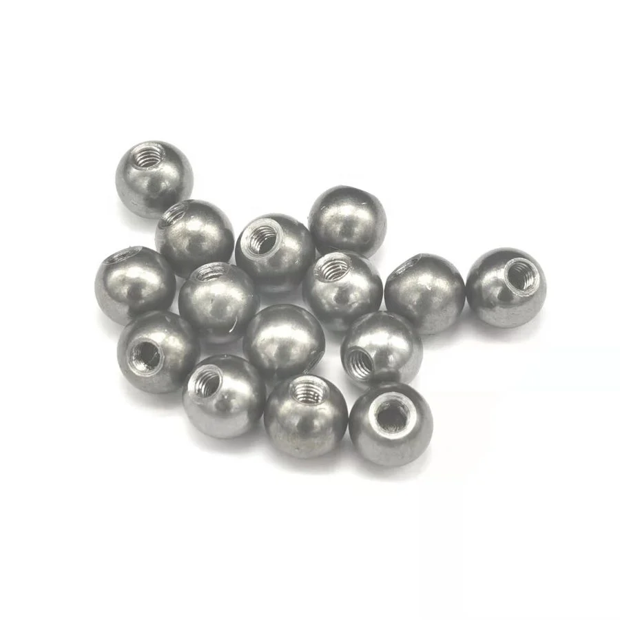 Machining of 8mm steel balls for M3 threaded holes