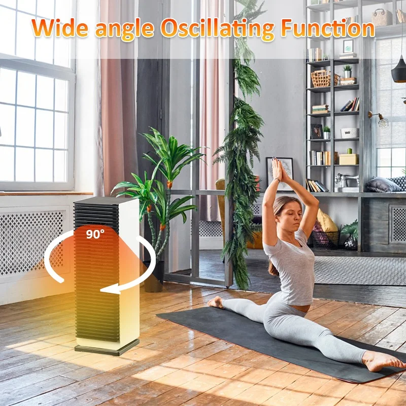 GREENFLY JJPRO High Quality Ceramic Fan Heater With Oscillation Function and Two Heating Power Electric Heater