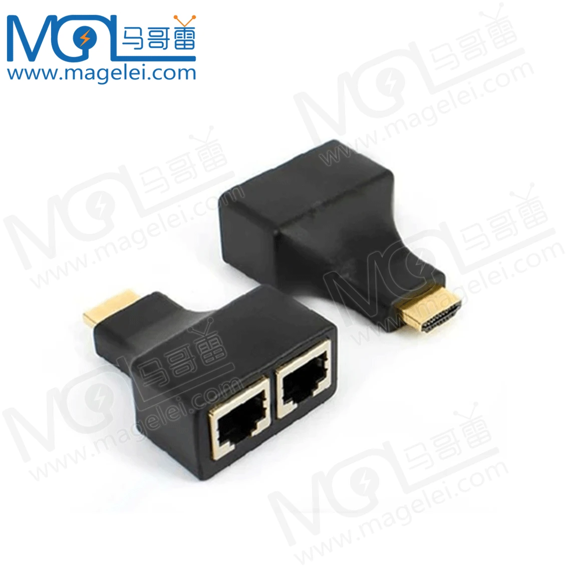 Support 3d 1080p 30m Hdmi Extender HDMI To Dual Rj45 Network Ports Converter Over Cat 5e Cat 6