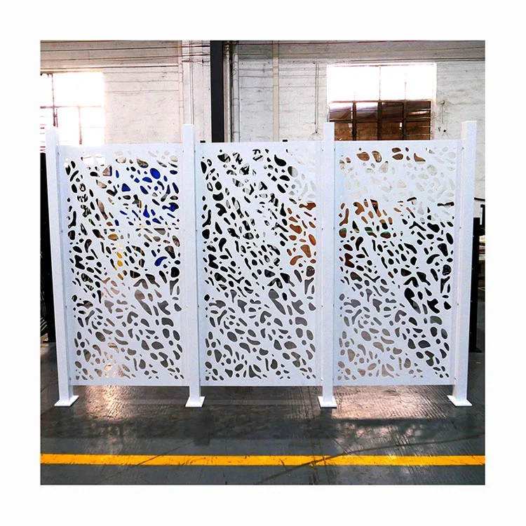 
Laser Cut Aluminum Perforated Metal Screen Iron Partition Living Room Office Decoration Entrance Home Screen 