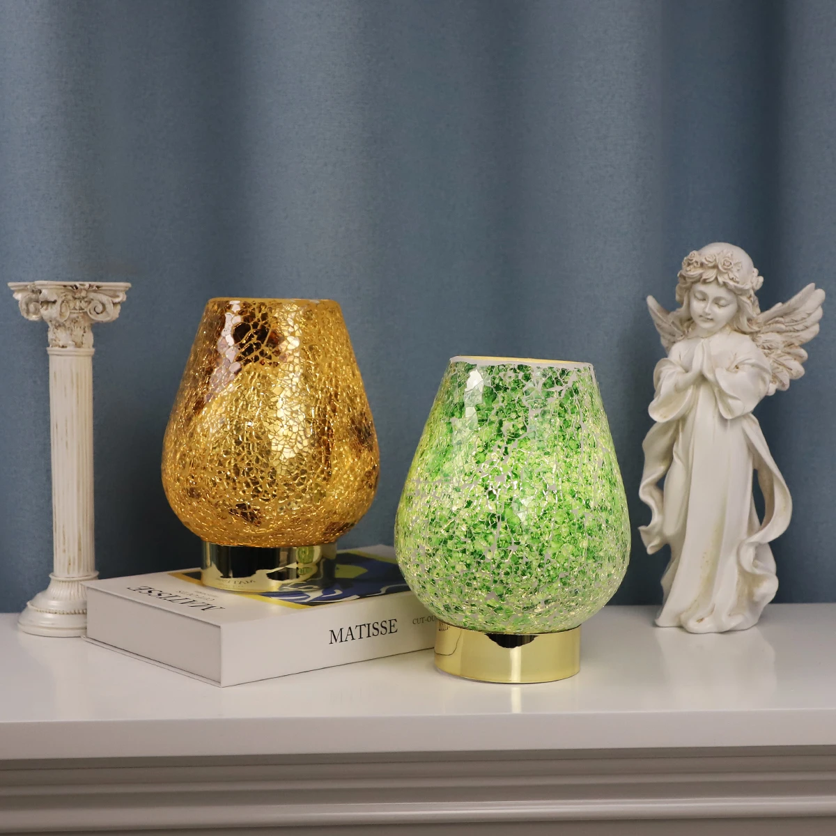 Ball Lamp Series Stained Glass Night New Modern Hotel Glass Led Colorful Ball Lights for Bedroom Dorm Living Kitchen