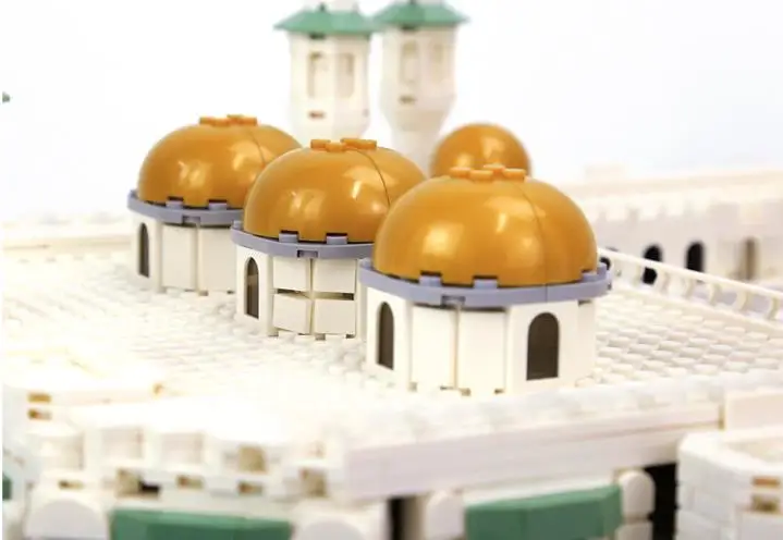 WANGE 6220 Architecture Series The Great Mosque of Mecca Model Building Blocks Classic MOC House Educational Toys