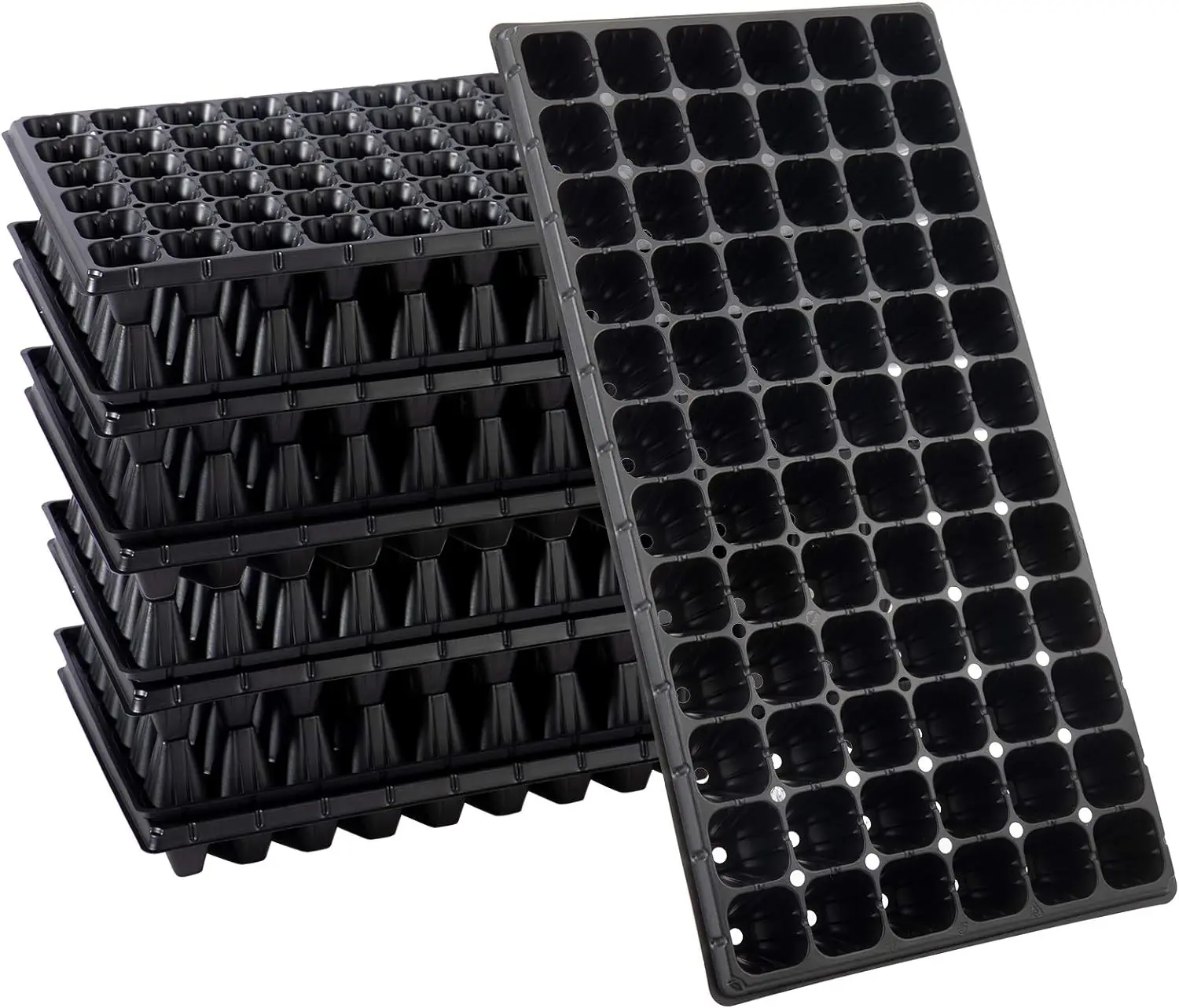 10 Pack Thickened 72 Cells Seedling Trays- BPA Free Plastic Gardening Germination Trays