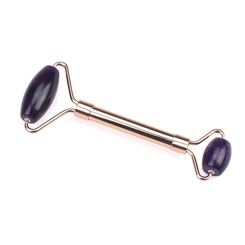 Natural Amethyst Gemstone Jade Roller for Facial -Aging Wrinkles,Puffiness Facial Skin Massager - Premium Authentic Stone