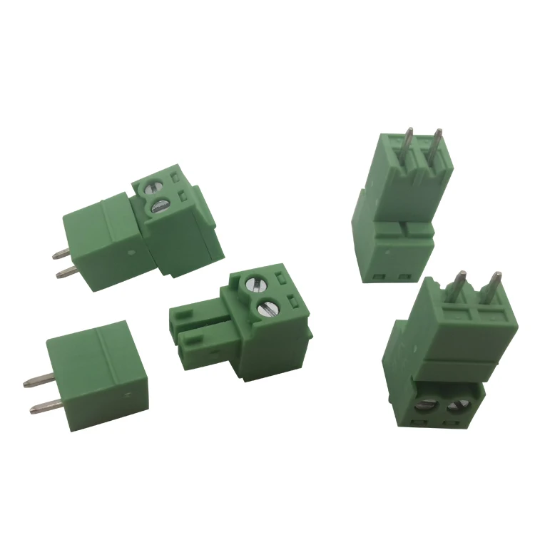 3.81mm pitch 2 pole  pcb pluggable terminal block price 2way Straight Pin header Male  Female Wire connector terminal blocks
