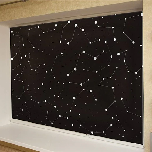 Оптовая продажа дешевая заводская цена портативные детские шторы для путешествий затемняющие с присосками со звездами