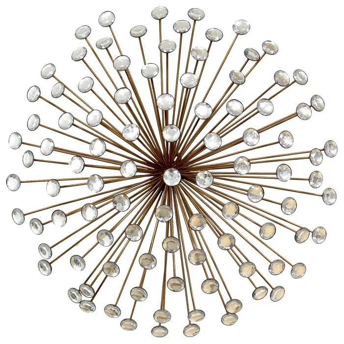 Modern Creative Acrylic Sun Burst Home Room Wall Art Decor Accents set