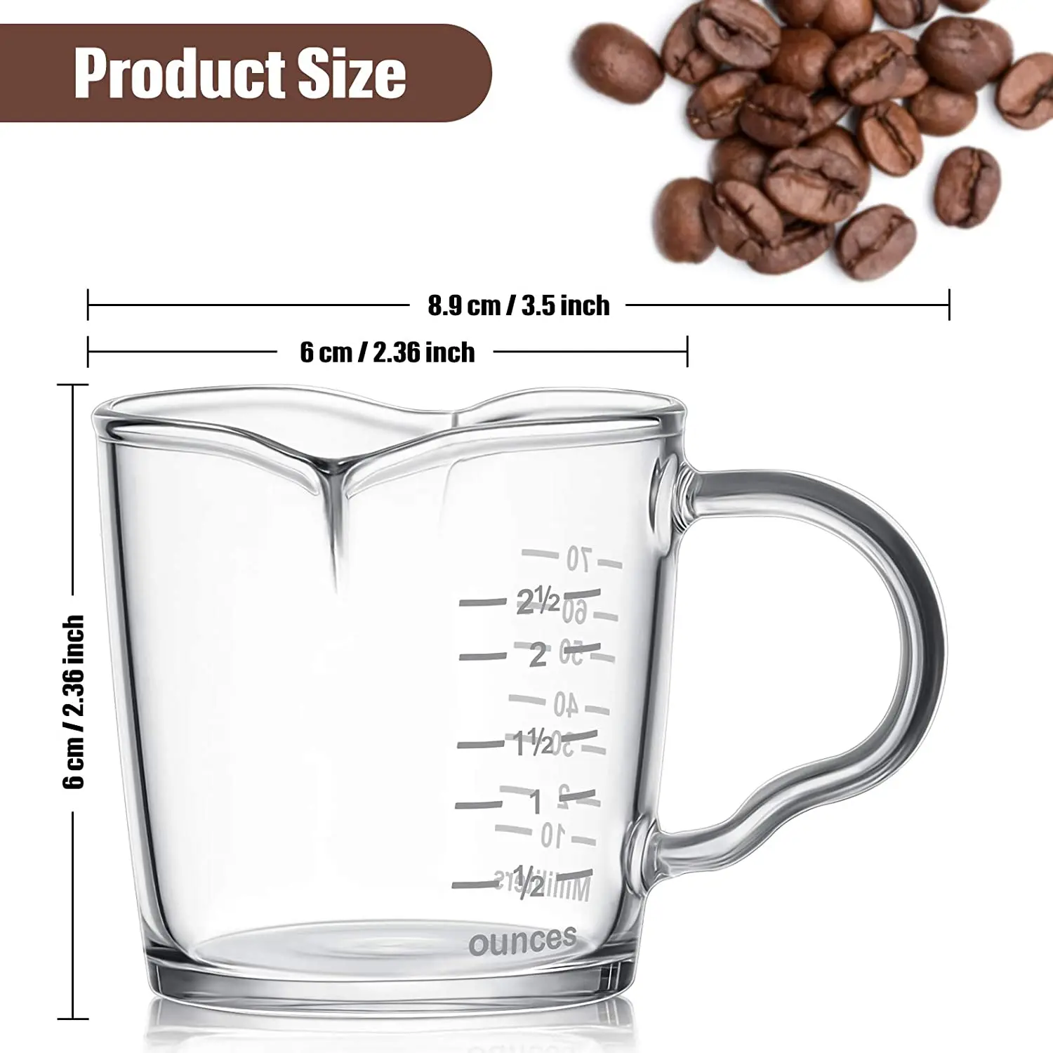 High borosilicate glass transparent high quality mike cup pyrex glass measuring cup set