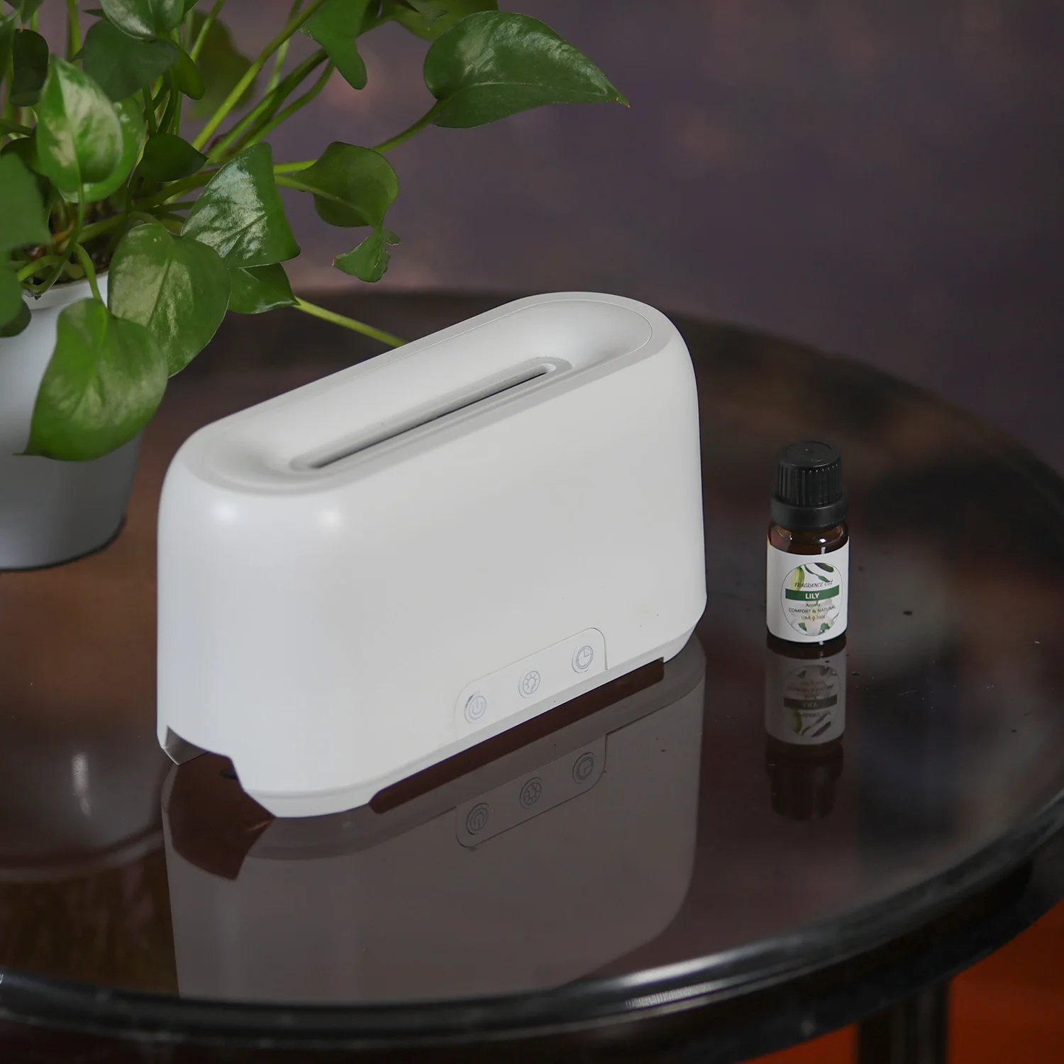 New Simulation Flame Mini Aroma Diffuser Portable USB Humidifier Desktop Air Aromatherapy Fragrance Essential Oils Led Fire