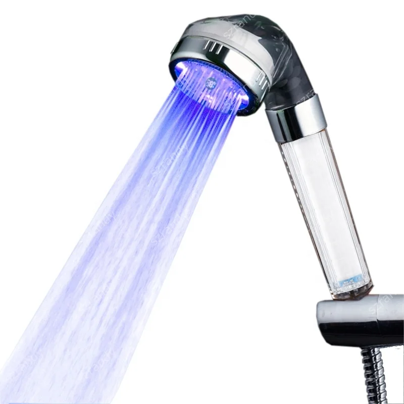Temperature Display Sensor 3 Colors Shower Head Korea