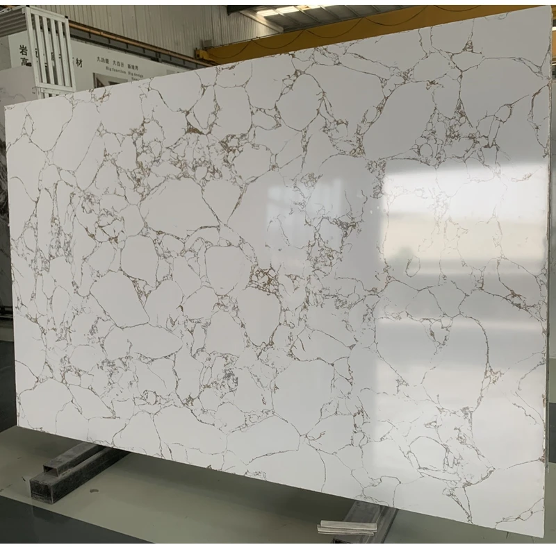 Artificial New Calacatta Gold Marble Slab,Full Body Pattern Veins Calacatta Gold Artificial Marble Stone