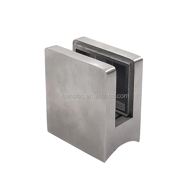 Stainless steel square glass clamps for arc or flat stair balustrades Glass Fastening 7111-7112
