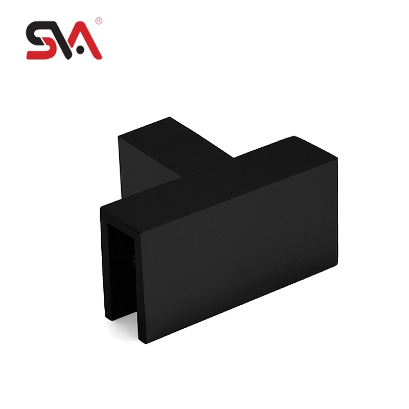 Customized Bathroom Glass Fixed Clip Brass Green Bronze 90 Degree T Junction Design Shower Glass Door Clamp