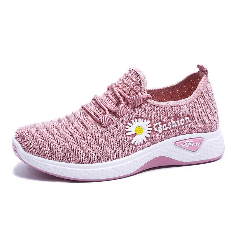 Walking shoes cheap soft women lady sneaker mixed