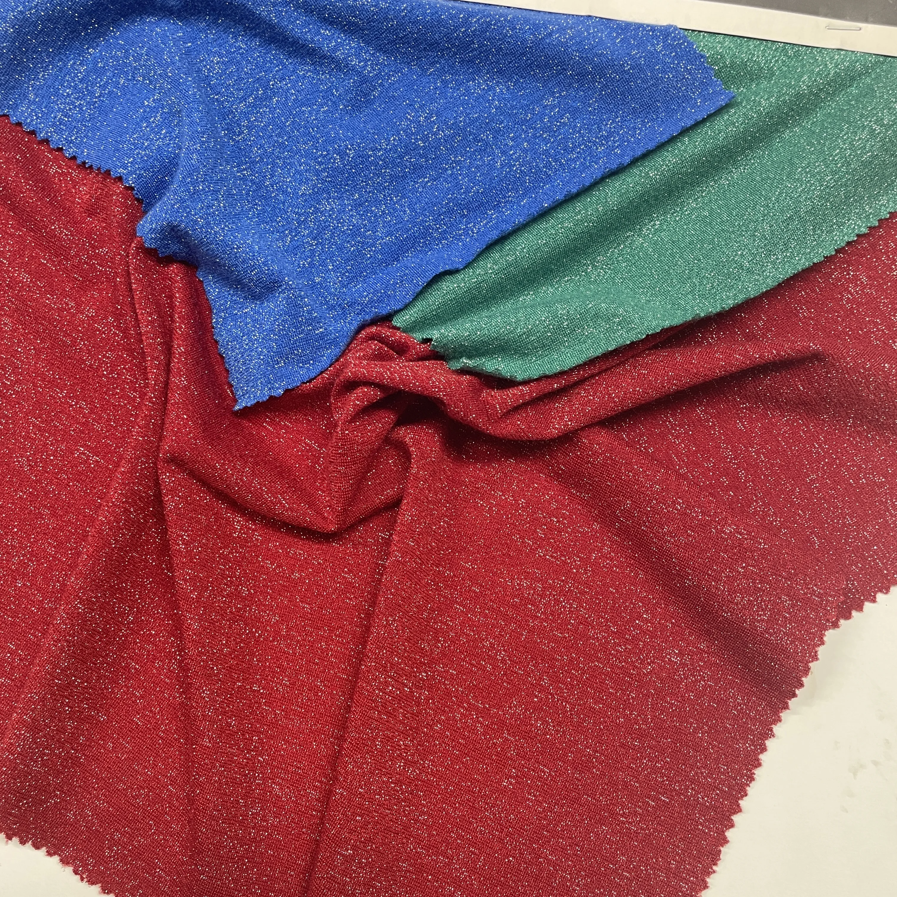 Polyester Spandex Lurex Knitted With Metallic Yarn Lurex Jersey Metallic Fabric For Dress