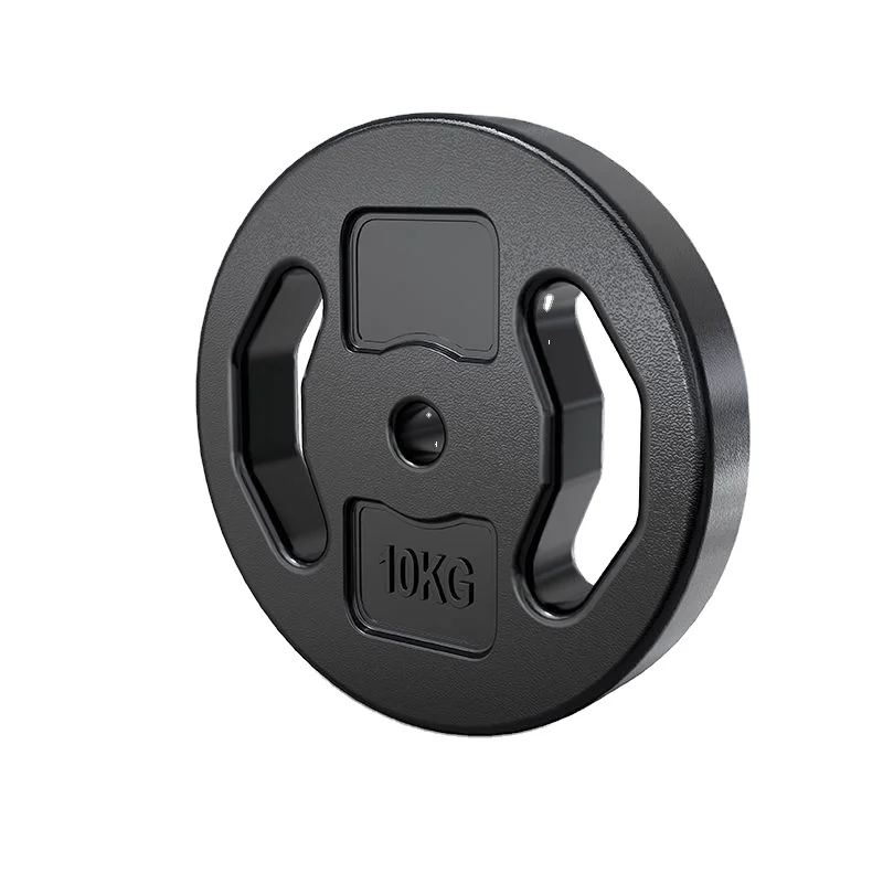 Wholesale Cement Sand Filled PE Coated Weight Plates 2 Grip Handles Weight Plates Barbell Cement Bumper