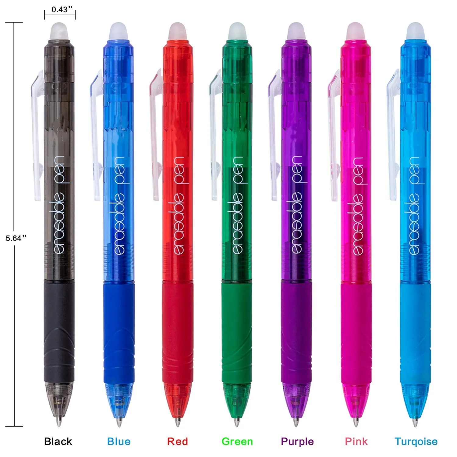Custom Logo  Wholesale 0.7mm Clicker Retractable Erasable Gel Pen Set