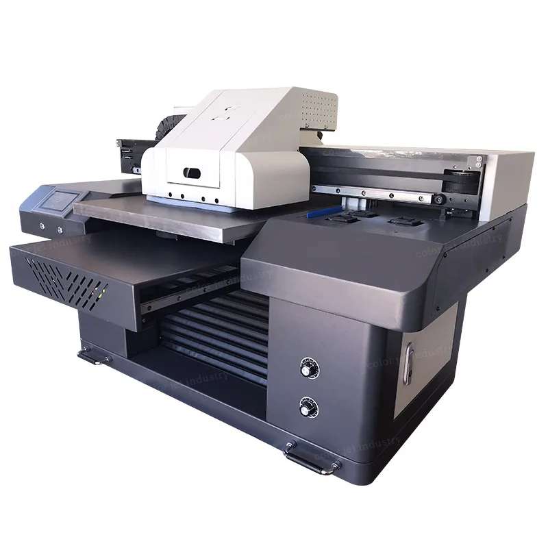 Jucolor certified usb flash drive logo printing machine A2 size uv led printer with 3 heads for pvc wood bottle phone