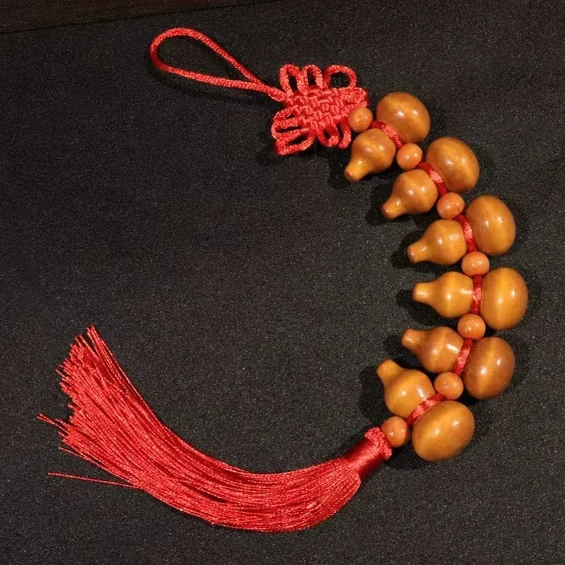 2023 Hot Sale Hanging Mahogany Carving Gourd Protection Lucky Fengshui
