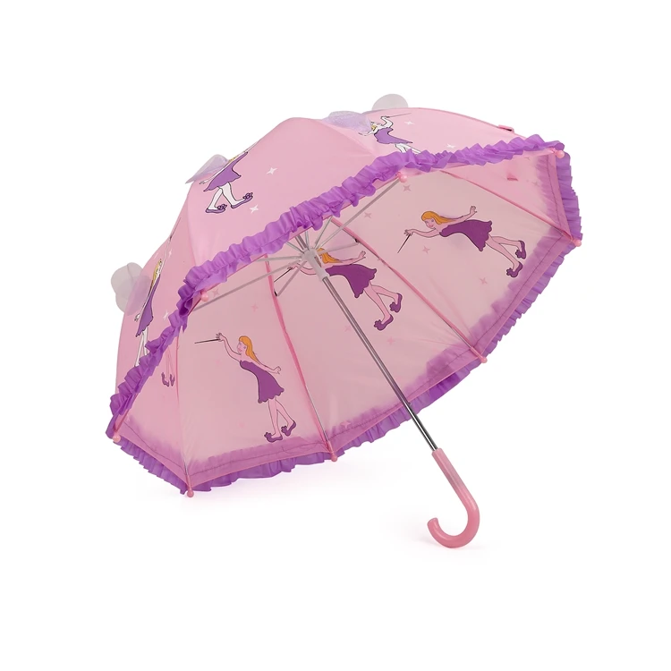 Princess fabric cartoon print kids umbrella traveling for girl
