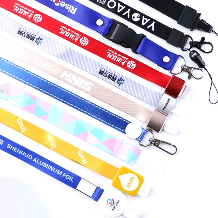 Factory Wholesale Blank Sublimation promotional custom printed neck polyester lanyard with logo free sample No Minimum Order