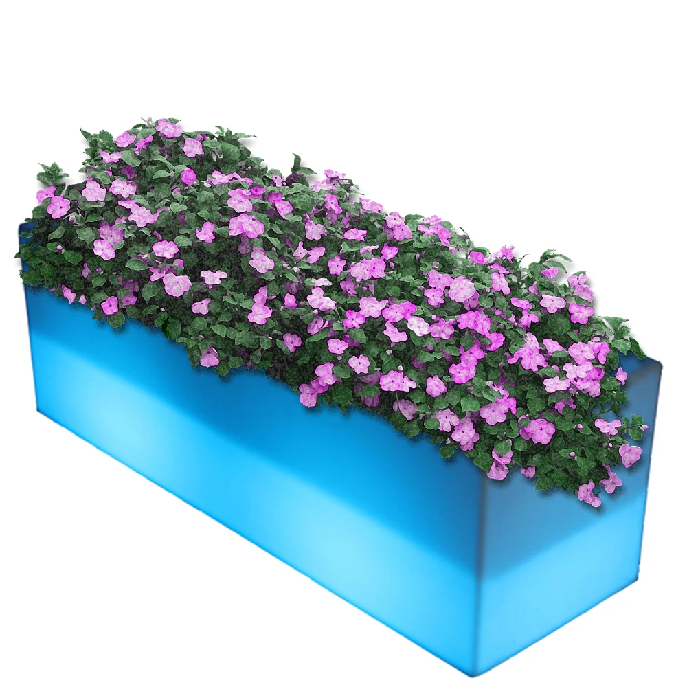 luminous led flower pots outdoor hotel large plastic rotomolded glowing led light flower pot planter