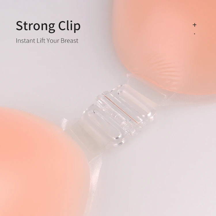 womens silicone invisible bra seamless underwear silicone bra inserts - clear gel push up breast pad