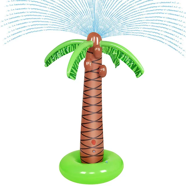 High Quality PVC Folding Eco-Friendly Spray Coconut Tree Water Sprinkler Summer Inflatable Play Toy