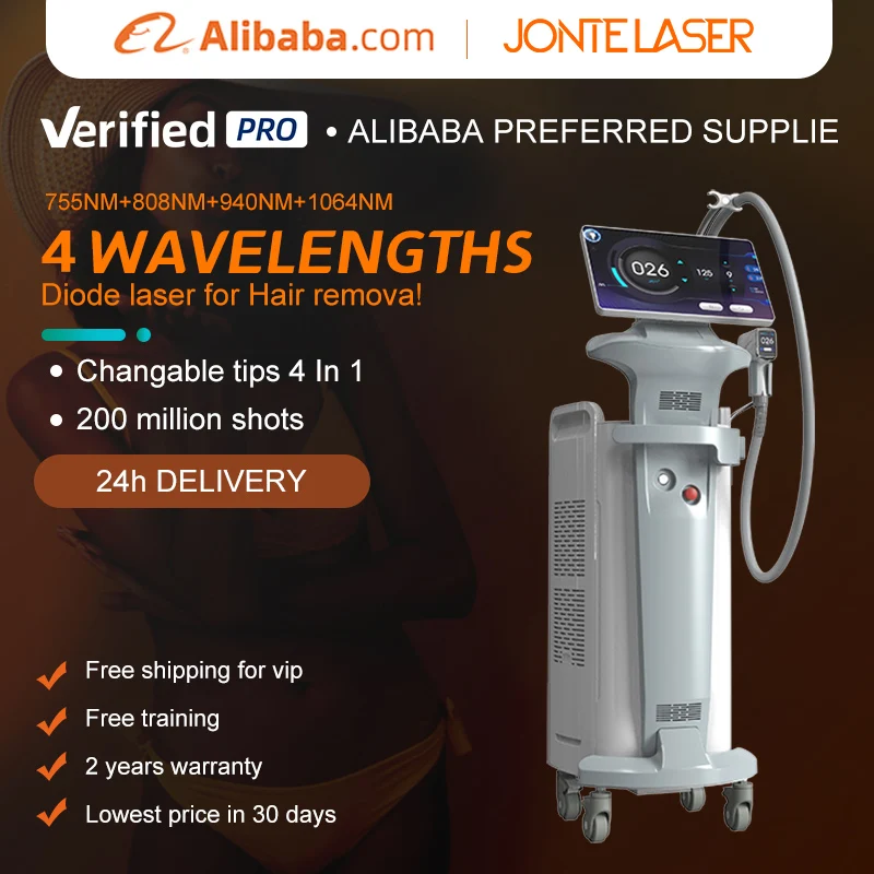 2000W Diode Laser Hair Removal Machine 3 Wavelengths (755Nm 808Nm 1064Nm) Alexandrite Laser TGA Certified Permanent Solution