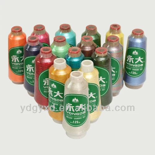 
High Tenacit Polyester yarn golden metallic embroidery thread For Weaving For Sewing 