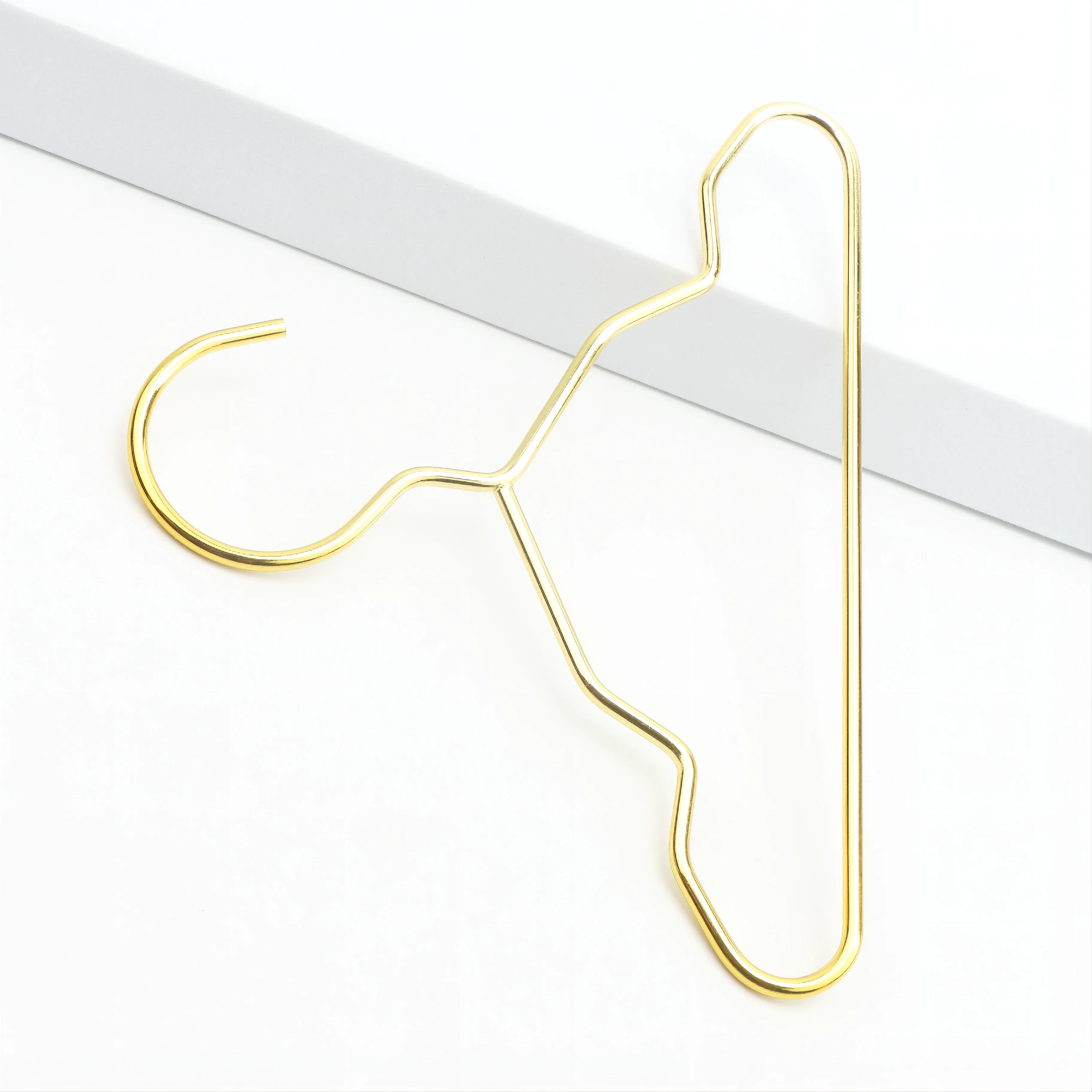 YS1221 Wholesale Custom Factory Bulk Selling Small Size Metal Golden Mini Baby Doll Pet Clothes Hanger