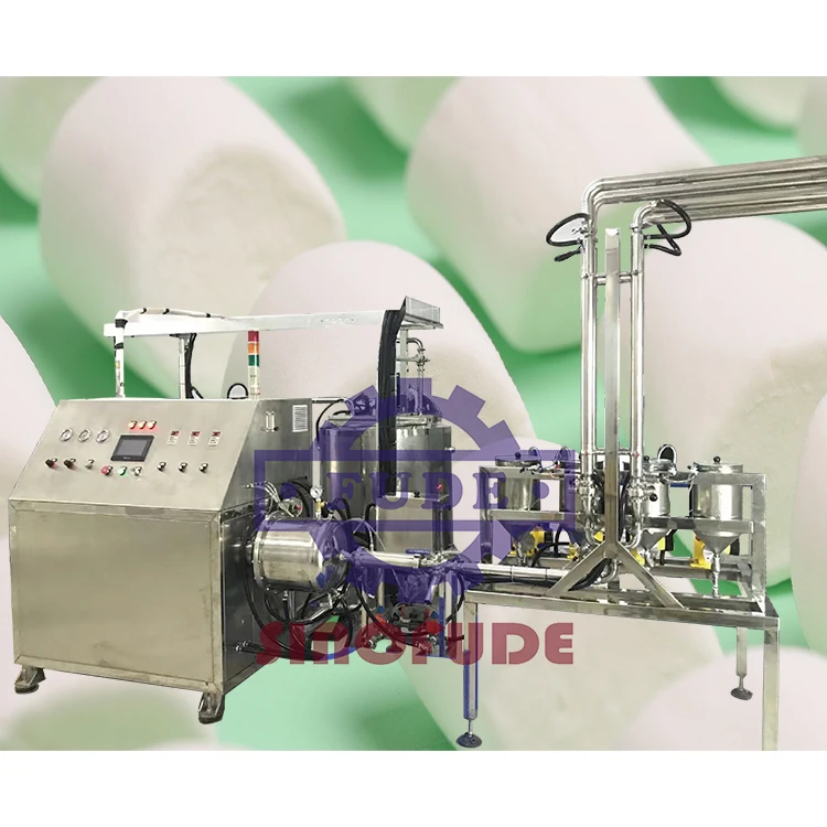 full automatic halal cotton soft candy marshmallow candy filling center Extruded depositing production line