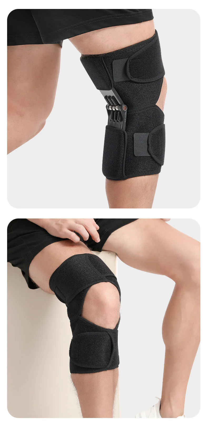 2024 New Style Power Lift Join Support Knee Pad Spring Force Knee Protection Booster for Climbing Sports Training Squat.jpg
