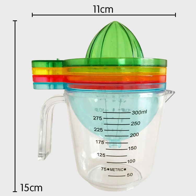 Plastic Multifunction Manual Press Lemon Citrus Squeezer Orange Juicers With Scale Measuring Cup Funnel Grinder Kitchen Tool Set