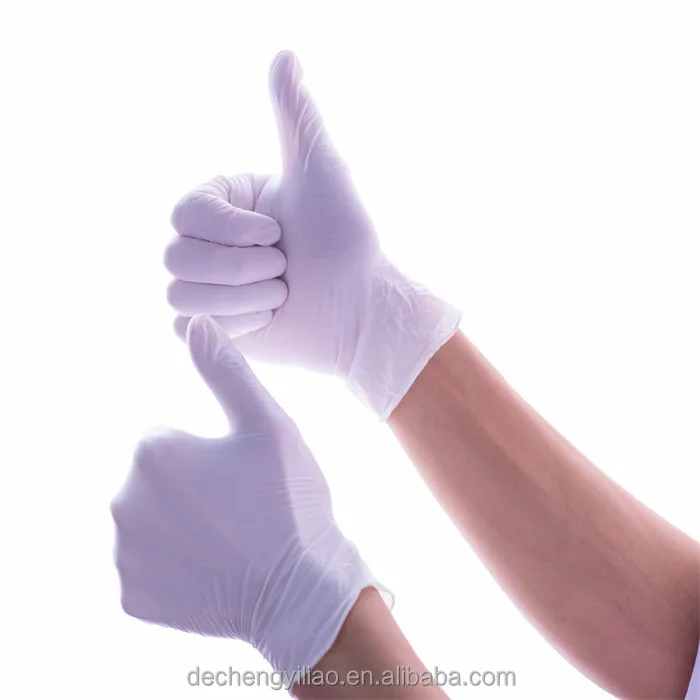 Nitrile Gloves Xs Production Line Prices Powder Medical In White