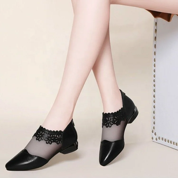 Women Fashion Sexy Cut-out Low Chunky Heel Round Toe Back Zipper Casual Sandals Short Ankle Boots