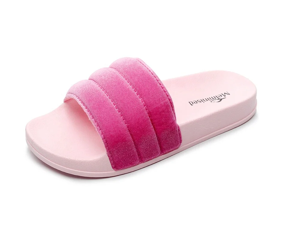 EVA Insole PVC Outsole Material Women Indoor Slipper Non-slip Plastic House Slippers For Women And Ladies
