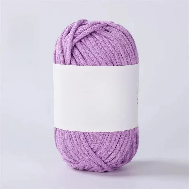 wholesale 50g 68% cotton 32% acrylic 4.0mm crochet hook Hollow cotton yarn DIY hand woven bag hat yarn